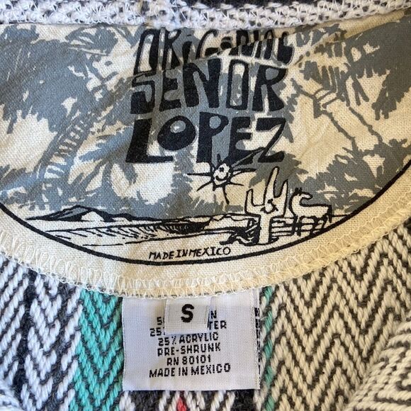 NWOT Original Senor Lopez Hoodie Sweatshirts 50%cotton green/white/black/red S - Picture 4 of 6